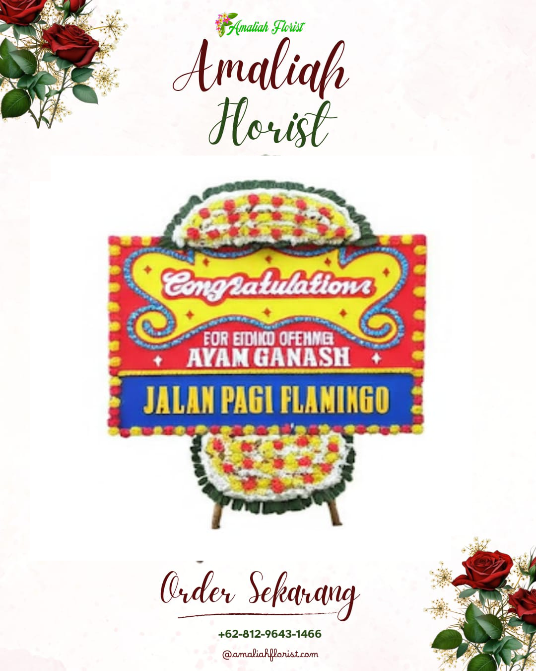 Sewa Papan Bunga Pengasih